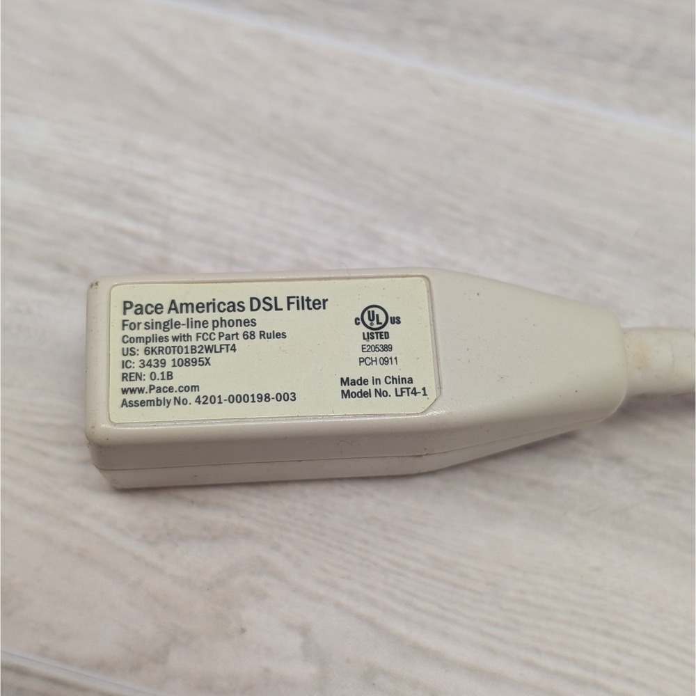 Pace Americas DSL Filter Model LFT4-1 For Single Line Phones - Picture 2 of 5
